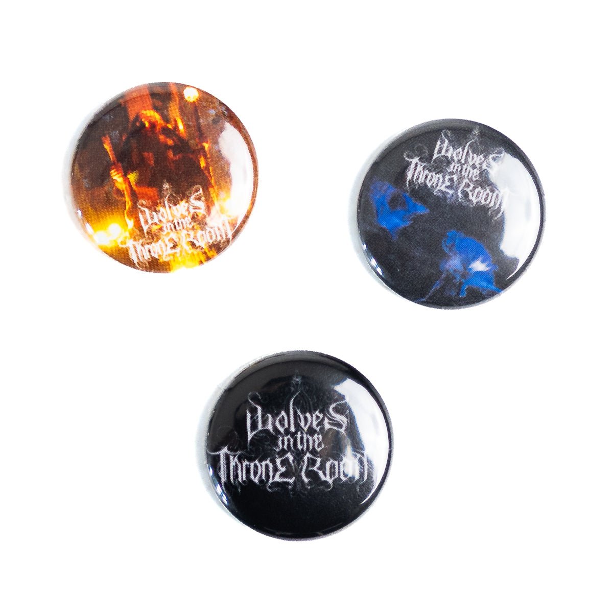 WOLVES IN THE THRONE ROOM "Black Cascade" Button Set - Evil Greed