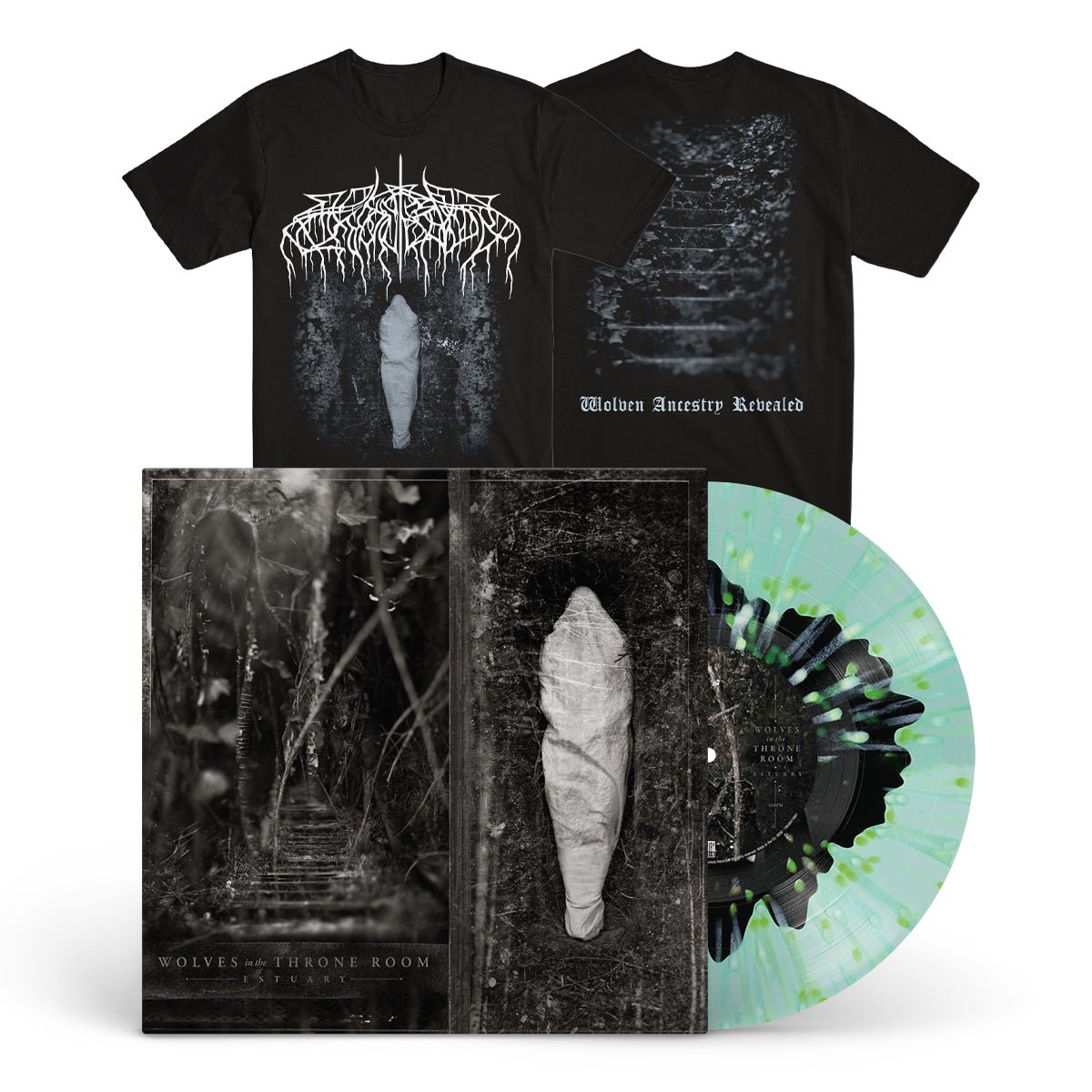 WOLVES IN THE THRONE ROOM "Estuary" LP + T-Shirt Bundle - Evil Greed