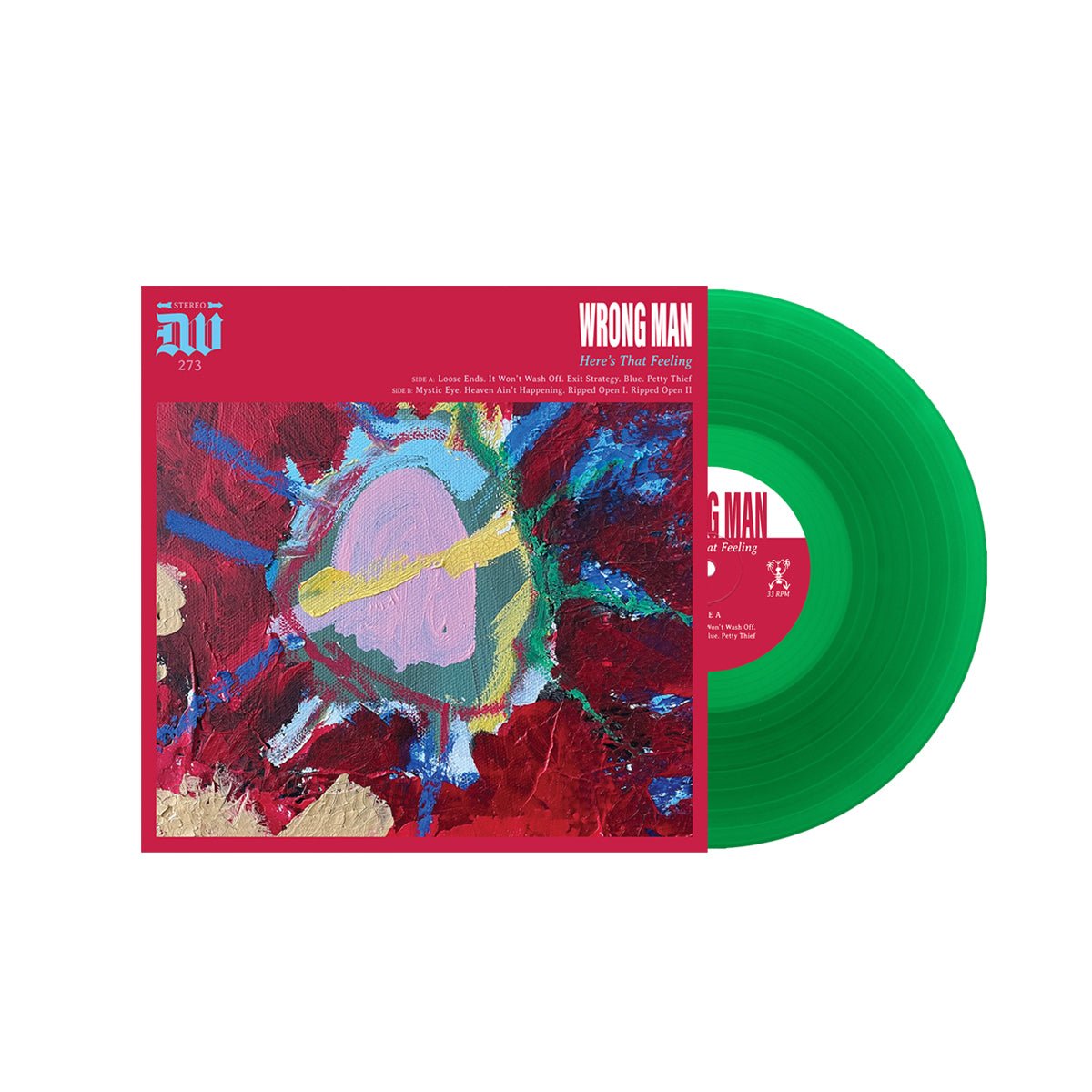WRONG MAN "Here's That Feeling" LP - Evil Greed