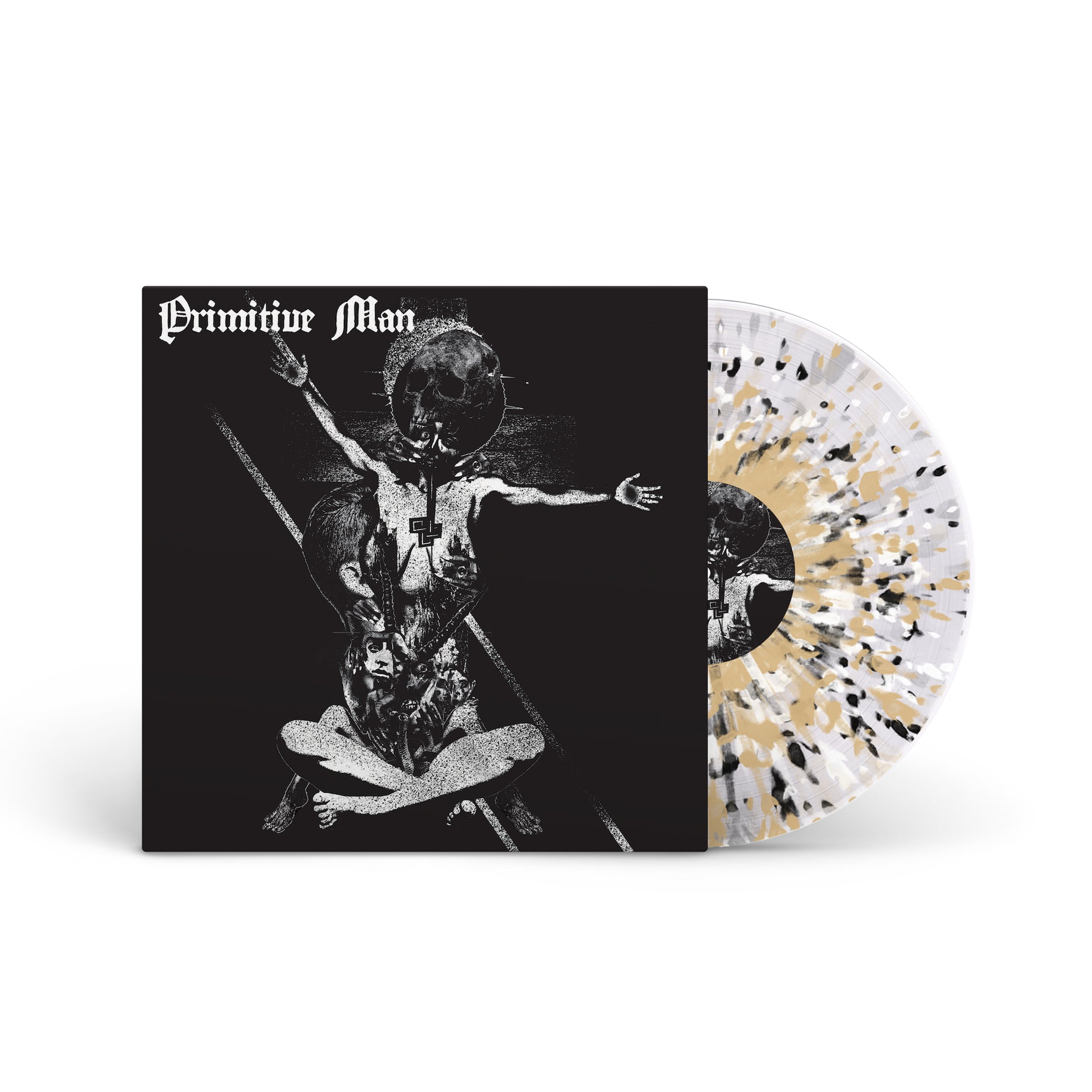 PRIMITIVE MAN &quot;Insurmountable&quot; 12&quot; CLEAR W BLACK &amp; WHITE &amp; GOLD SPLATTER