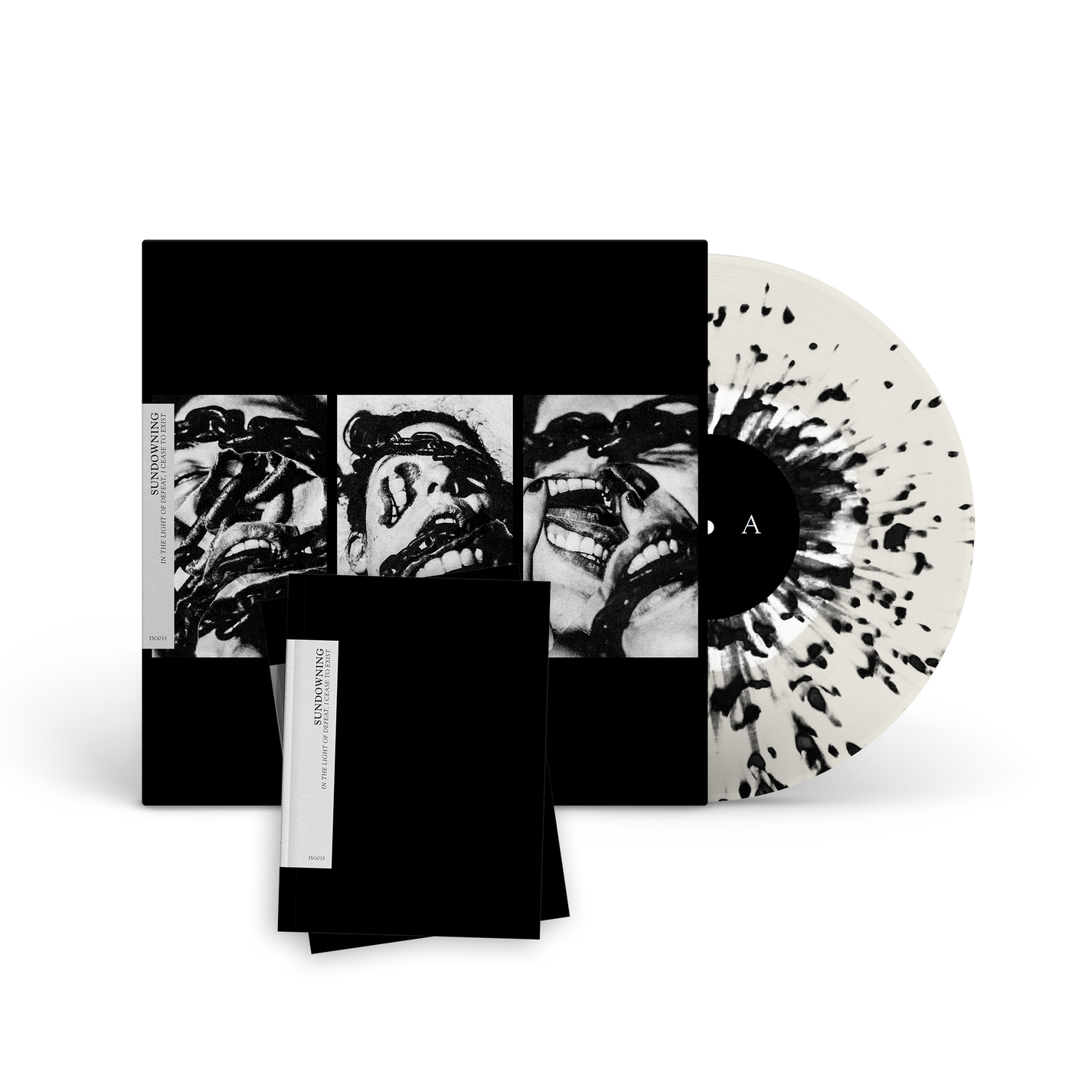 SUNDOWNING &quot;In The Light Of Defeat, I Cease To Exist&quot; LP WHITE IN CLEAR W SPLATTER (180G) + PHOTOBOOK