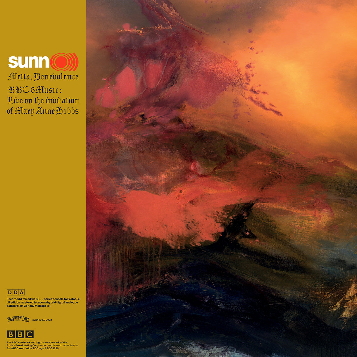 SUNN O))) &quot;Metta, Benevolence BBC6 Live: On The Invitation Of Mary Anne Hobbs&quot; 2xLP